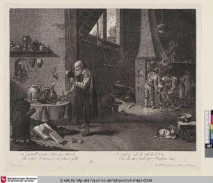 [Genreszene mit einem alten Alchemisten]