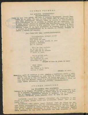 Cuadro segundo - La tragedia del pacífico