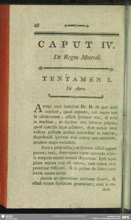 Caput IV. De Regno Minerali