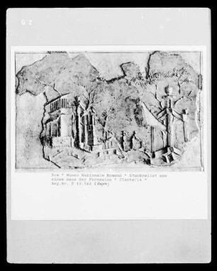 Stuckrelief aus einem Haus der Farnesina