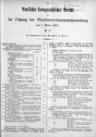 No. 10, 5. März 1908