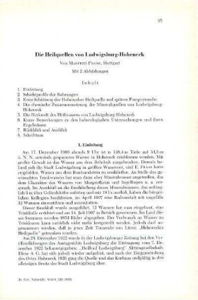 Die Heilquellen von Ludwigsburg-Hoheneck