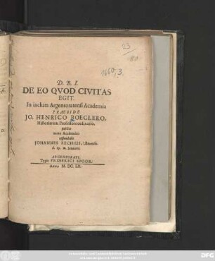 De Eo Quod Civitas Egit