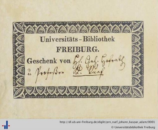 [Provenienz]: Ruef, Johann Kaspar Adam