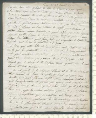 Brief von Charles de Chamisso an Adelbert von Chamisso