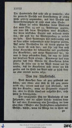 Von der Wassersucht.