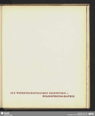Aus wissenschaftlichen Instituten - Mikrophotographie