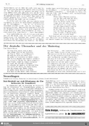Steuerfragen