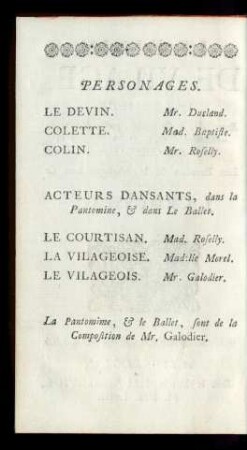 Personages.