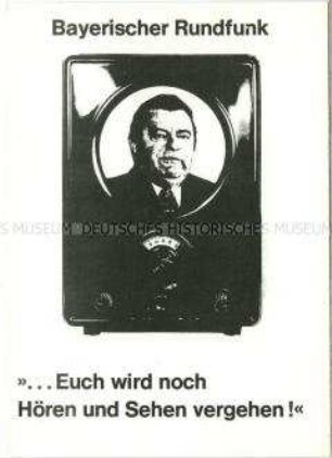 Kritische Postkarte zum Bayerischen Rundfunk