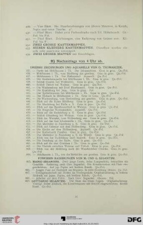 B) Nachmittags von 4 Uhr ab (Nr. 435-606)