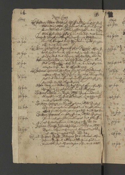 Bürgerbuch der Stadt Zeitz - 1701-1801