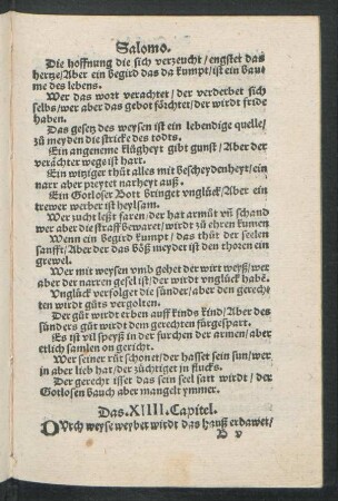 Das .XIIII. Capitel.