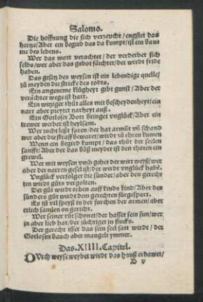 Das .XIIII. Capitel.