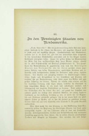 III. In den Vereinigten Staaten von Nordamerika