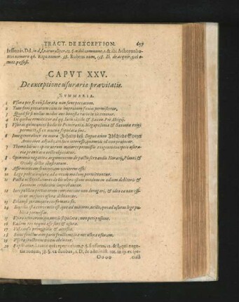 Caput XXV. De exceptione usurariae praevitatis.