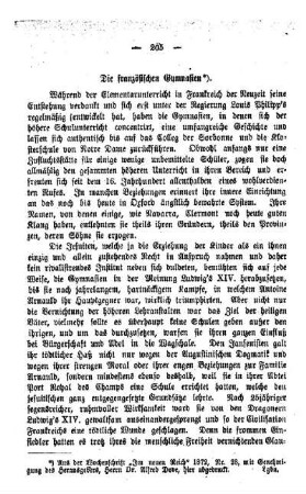 Die französischen Gymnasien