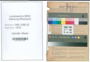 Entnazifizierung Martin Venrath , geb. 24.12.1887 (Beamter)