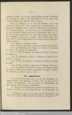 VII. Schulfeiern