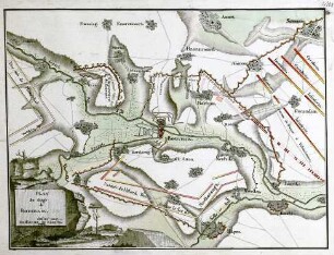 WHK 16 Spanischer Sukzessionskrieg 1701-1713 bis zum Frieden von Rastatt: Plan der Belagerung von Bouchain, 1711