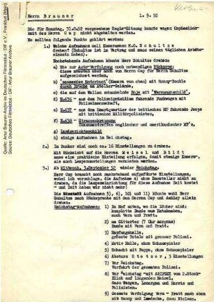 Interne Korrespondenz