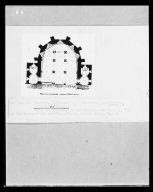 Verdun (Meuse) : Rekonstruktion des Grundrisses der Krypta der Kathedrale Notre-Dame
