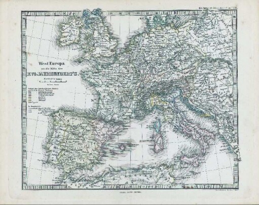 West Europa um die Mitte des XVI. Jahrhunderts