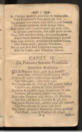 Caput II. De Primatu Summi Pontificis.