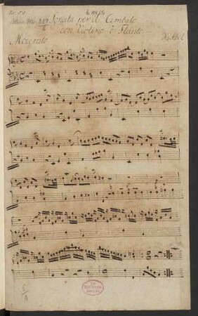 Sonaten; cemb, vl; Es-Dur; K 116; op.2/6