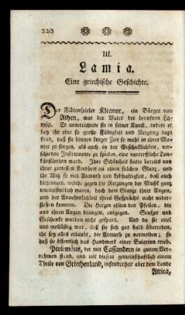 III. Lamia. Eine griechische Geschichte.