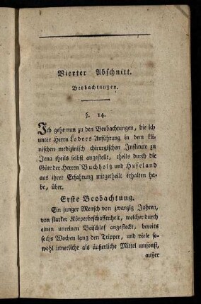 Vierter Abschnitt. Beobachtungen.