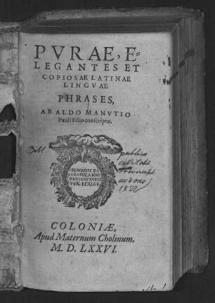 Purae, elegantes et copiosae latinae linguae phrases