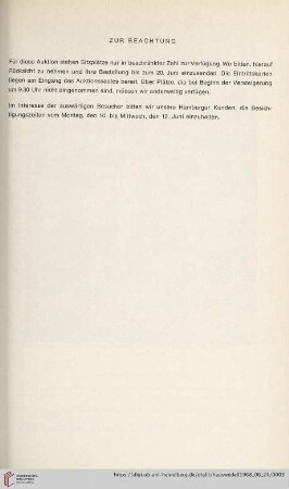 Zur Beachtung