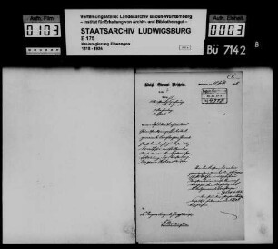 Schuldenwesen der Teilgemeinde Lenglingen, Gemeindebezirk Großdeinbach