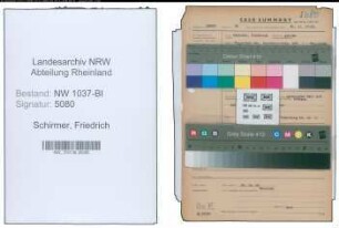 Entnazifizierung Friedrich Schirmer , geb. 09.07.1906 (Viehhaendler)