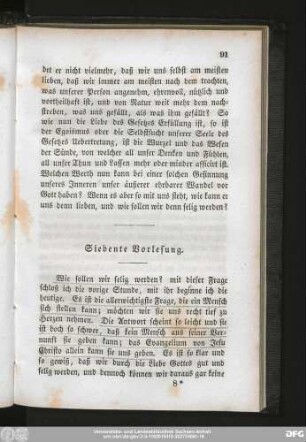 Siebente Vorlesung.