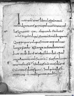 Erchanberti Commentarius in Donatum minorem, et in editionem secundam Donati - BSB Clm 14846