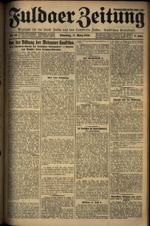 Ausgabe vom Dienstag, den 11. März 1930.