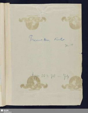 Nr. 70-74. Preusker, Karl