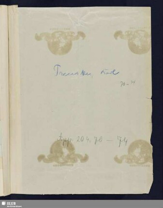 Nr. 70-74. Preusker, Karl
