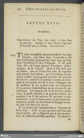 Lettre XCIII [i.e. XCIV]. Au même