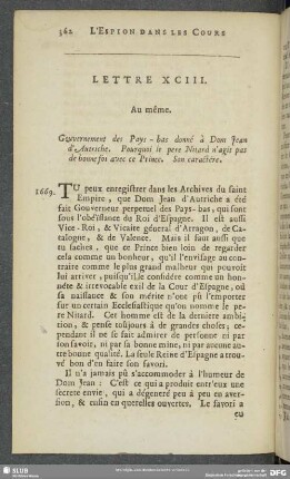 Lettre XCIII [i.e. XCIV]. Au même