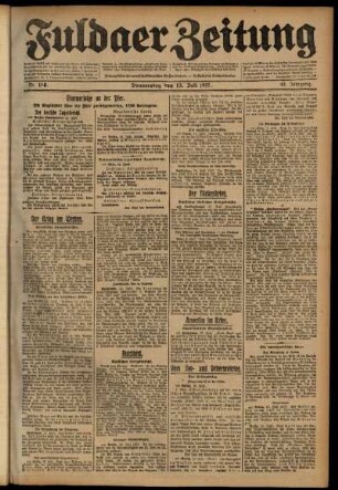 Ausgabe vom Donnerstag, den 12. Juli 1917.
