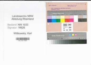 Entnazifizierung Karl Wittkowsky , geb. (Polizist)