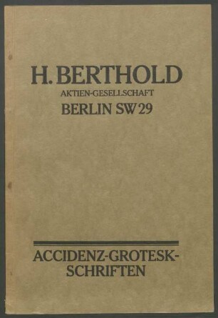 Accidenz-Grotesk-Schriften