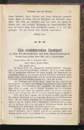 Ein ernüchterndes Nachspiel