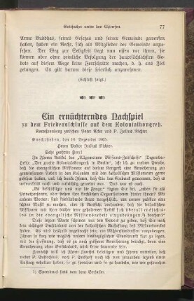 Ein ernüchterndes Nachspiel