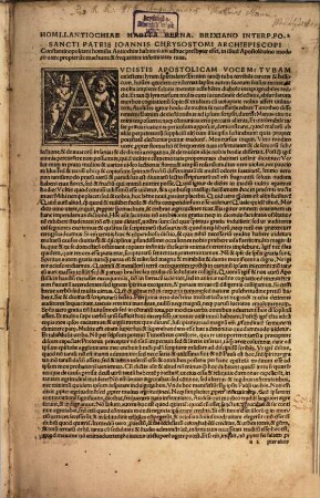 Tomvs ... Opervm Io. Chrysostomi Constantinopolitani, 4. ... habet Homilias LXXX. Ad populum Antiochaenum potissimum habitas, Bernado Brixiano Interprete