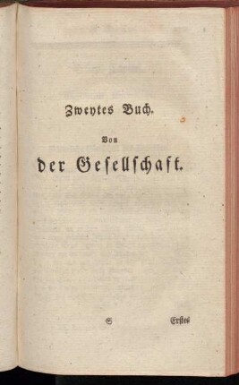 Zweytes Buch. Von der Gesellschaft.