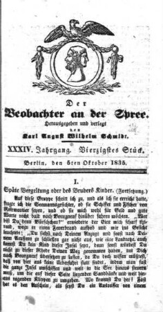 40. Stueck, 5. Oktober 1835